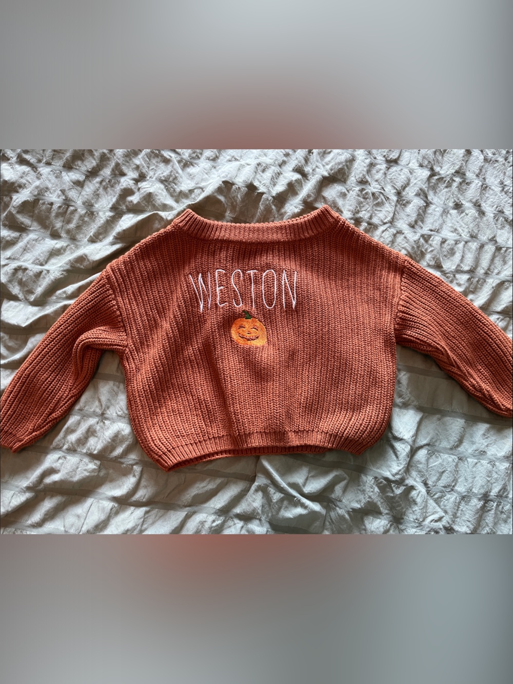 ‘Weston’ Personalized Baby Boy Fall Sweater
